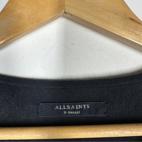 All Saints Itat Shrug Two Way Twisted Front Knit Sweater in Black XS - Picture 5 of 7